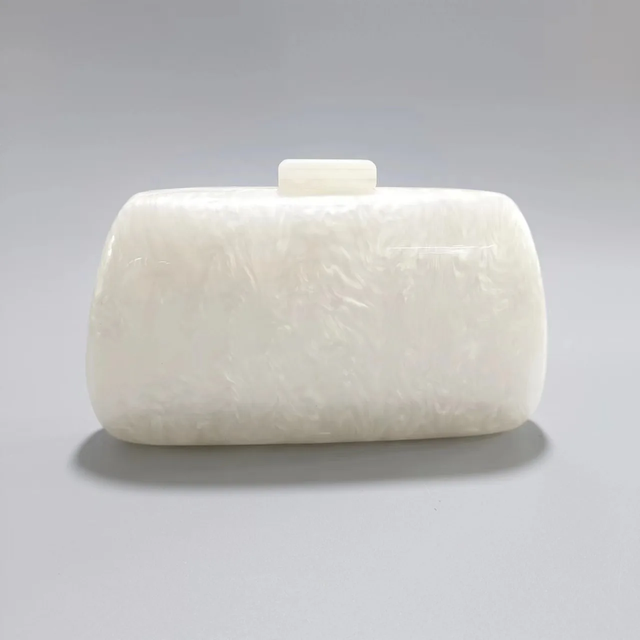 Vintage Pearlscent Acrylic Clutch Solid Marbling Chain Crossbody Shoulder Bag Women Wedding Banquet Party Handbags Stylish Purse