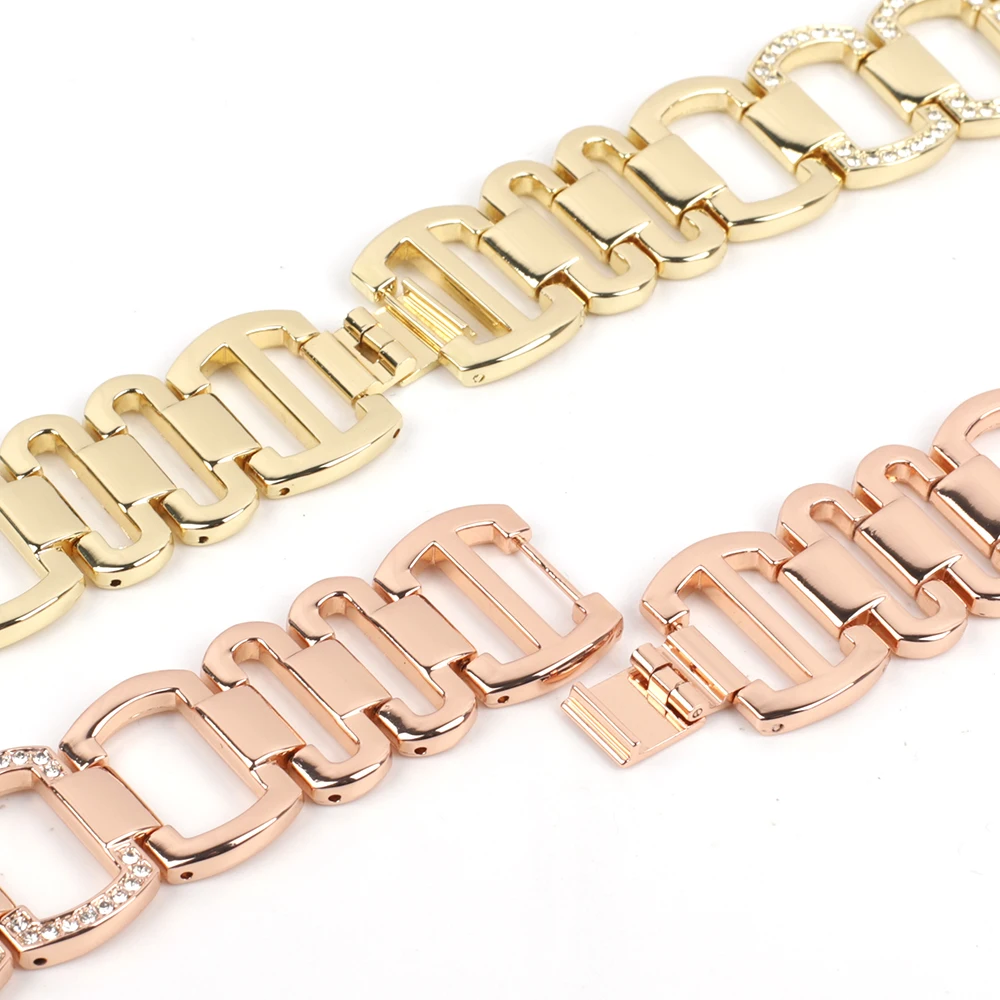 Luxury Metal Strap For Watch Diamond Chain Strap Women Bracelet for Watch 38mm 42mm 44mm 40mm Belt