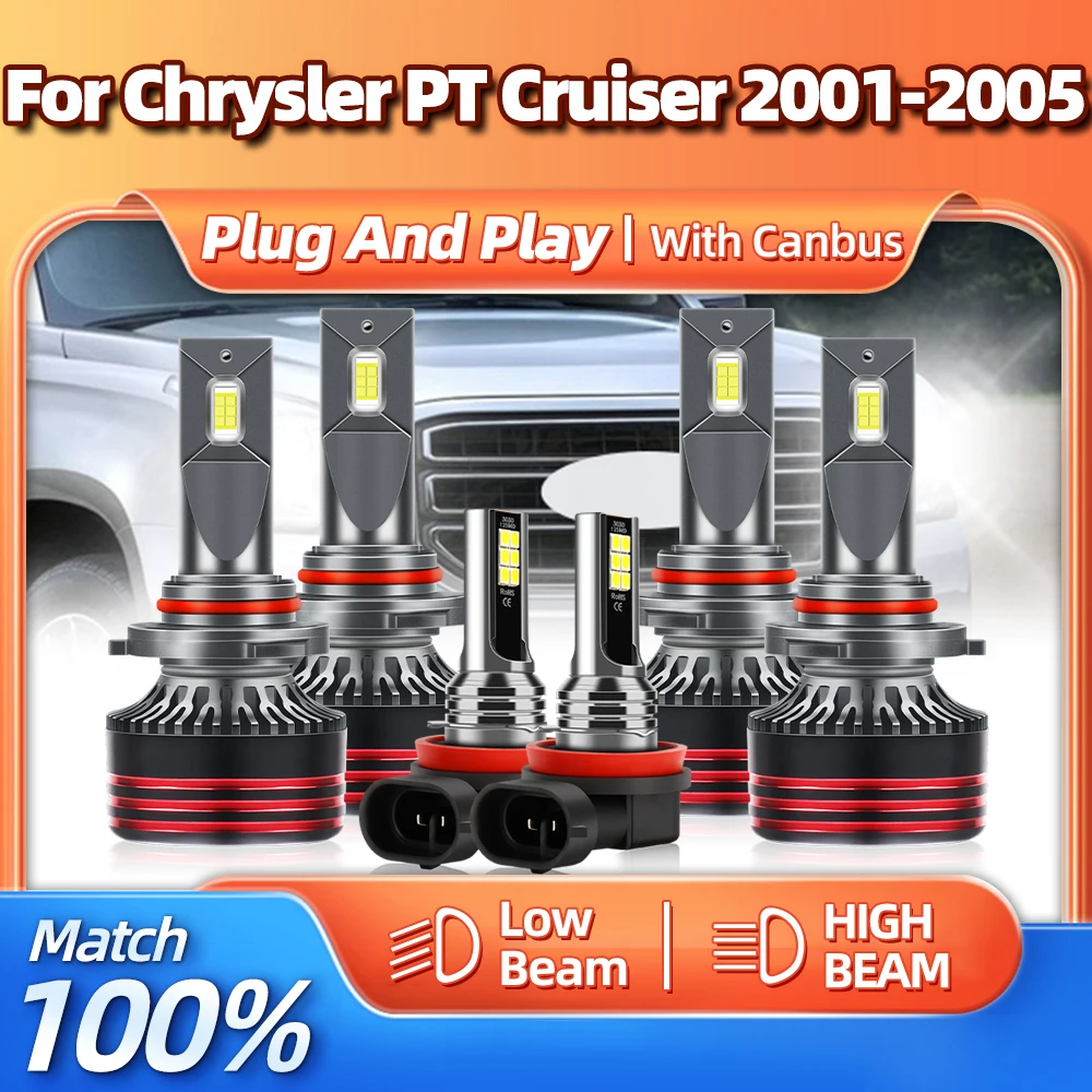 

Canbus LED Headlight Bulbs 60000LM Car Lamps 12V 6000K Turbo Fog Light For Chrysler PT Cruiser 2001 2002 2003 2004 2005