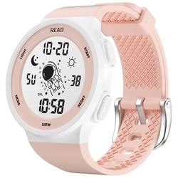 Women's Fashion Watch with High - Resolution LED Display and Waterproof Multi - Function Features (Spaceman Pink)