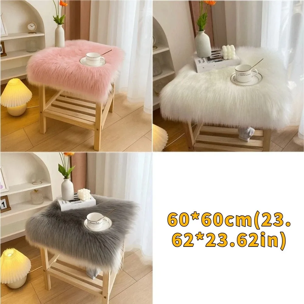 Floor Mat Soft Fluffy Carpet Shaggy Fluffy Surface Plush Carpet Simple Imitation Wool Mat Window Display