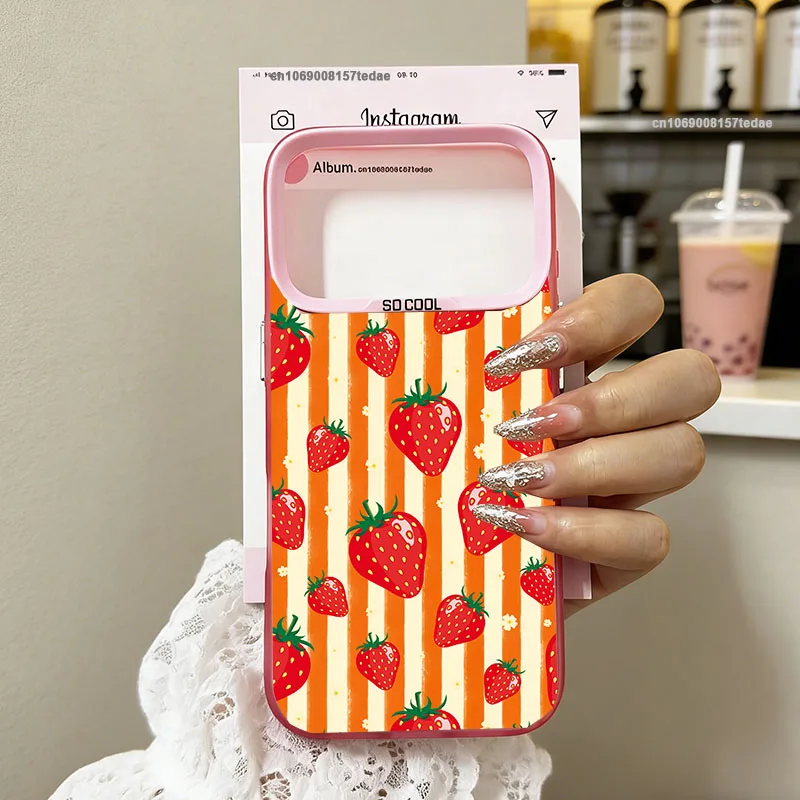 Summer Fruit Lemon Flower Striped Design Phone Case