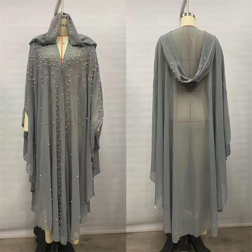 Summer Thin Chiffon Hoodies Cloak Women Clothing Maxi Capes Dress Fashion Loose Poncho Long Coats Woman Jackets Dresses Vestidos 1