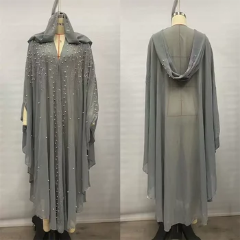 Summer Thin Chiffon Hoodies Cloak Women Clothing Maxi Capes Dress Fashion Loose Poncho Long Coats Woman Jackets Dresses Vestidos 1