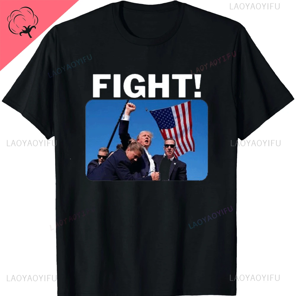 thumbnail image 1 of Trump and Cat T-Shirt Funny Trump Shirt Funny Political Tee Stranger Things Harajuk Tops Men Women Kawaii Grunge Cotton Clothes, 1 of 5