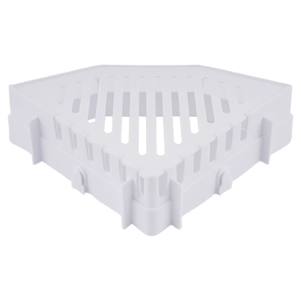 Plastic Triangle Bathroom Shelf Organizer Shampoo Gel Storage Basket Bathroom Corner Shower Rack Holder White Gray Pink 4