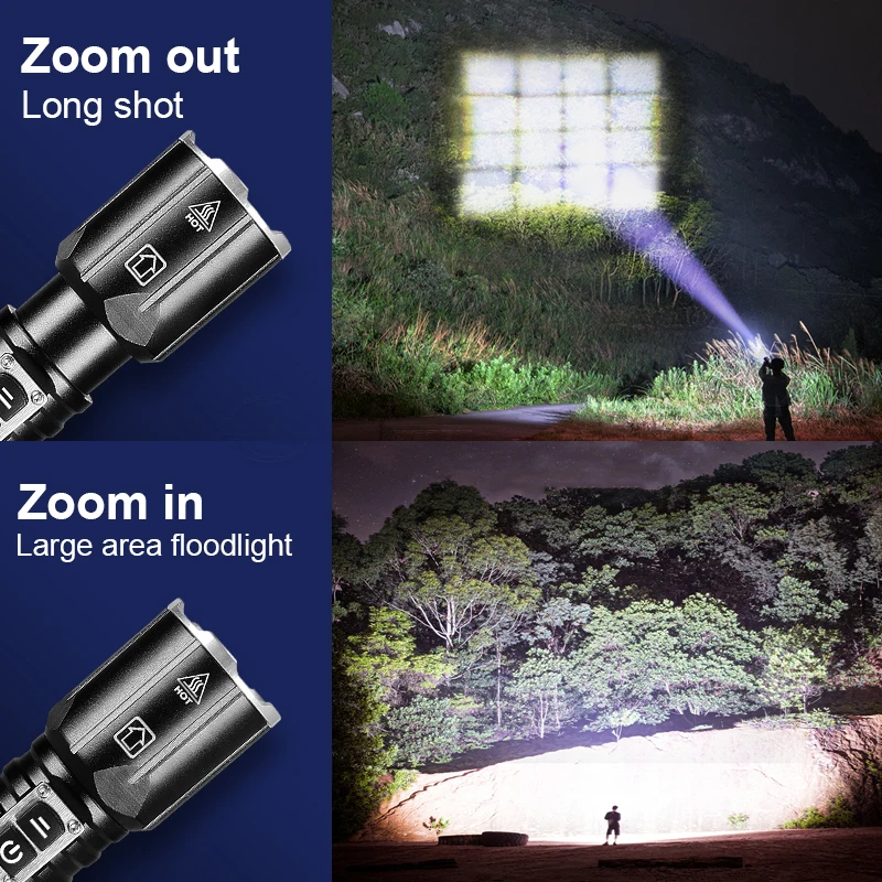 新商品 スーパー 強力 LED 懐中電灯 ハイパワー トーチ ライト ハンド ワークランプ 本体のみ スーパー XHP300 最も強力な LED 懐中電灯 USB 充電式トーチ