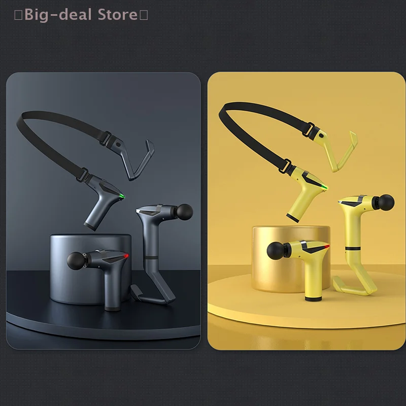 【M】Massage Gun Deep Tissue With Muscle Massager Belt For Relaxation With Extended Handle 3-In-1 Back Massager For Pain Relief