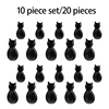 10PCS Cartoon Cat Hooks Self Adhesive Cat Decoration Keychain Hooks Removable Self-Adhesive Hooks For Hanging Towels Bathroom, 1