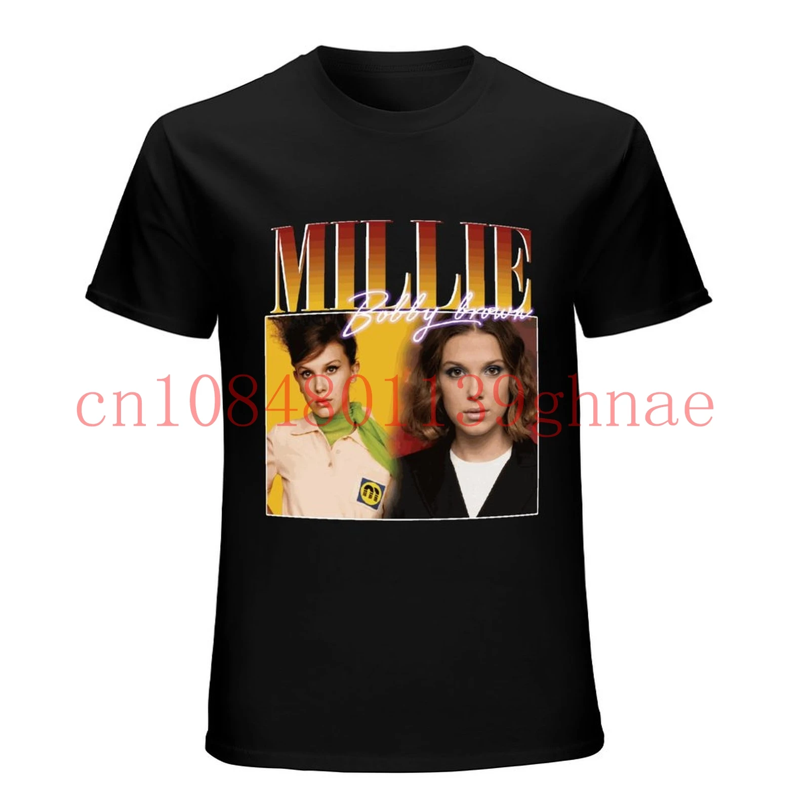 100% new brand! Millie Bobby-Brown 90s Vintage Graphic Printed