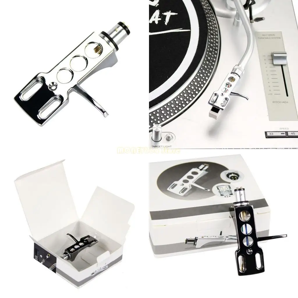 F62C 범용 포노 스타일러스 카트리지 랙 레코드 플레이어용 턴테이블 헤드쉘 ..