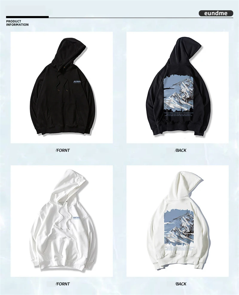 Autumn Snow Mountain Graphic Hoodie 2