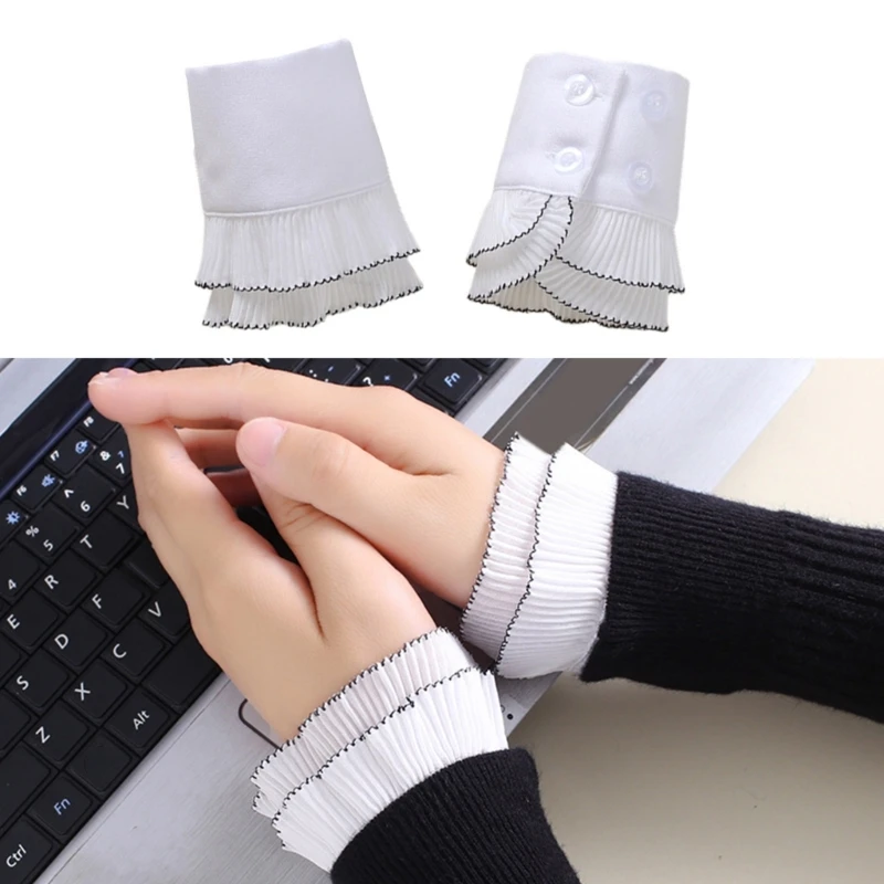 

Detachable Layered Wrist Cuffs for Woman Teens Shirt Dress Sweater Decorative