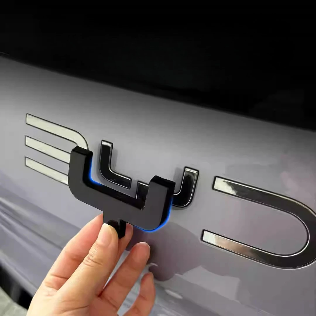 BYD 씰라이언 07 EV 블랙 카 엠블럼 프론트 엠블럼 블랙 커버 엠블럼 스티커 분해 불필요
