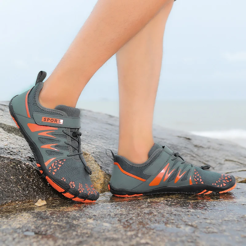 Men Aqua Shoes Cotton Lining Water Shoes Quick-Dry Barefoot Sneakers Upstream Wading Beach Slippers water shoes aqua shoes