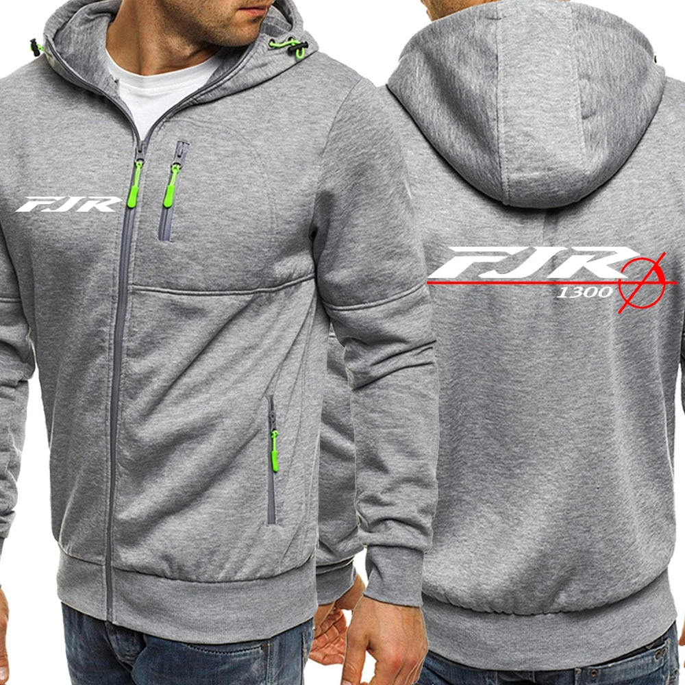 2024 FJR 1300 Motorcycle New Tri-color Hooded Jacket Spring and Autumn Men Comfortable and Leisure Slim-fit Spliced Zipper Tops 3