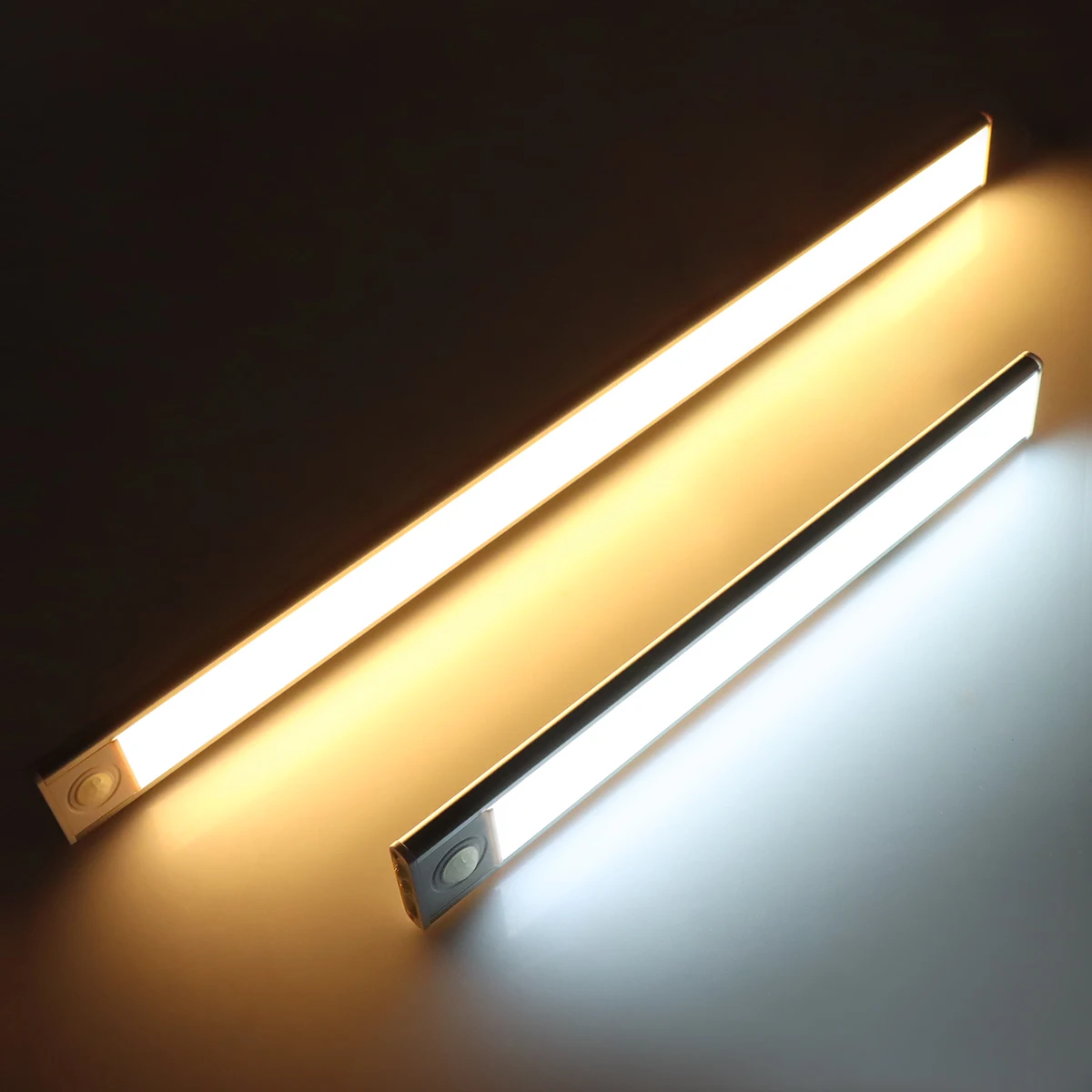 3 Colors Changeable Kitchen Under Cabinet Light Bar Rechargeable USB LED Night Lamp Human Body Moment PIR Motion Sensor 5V