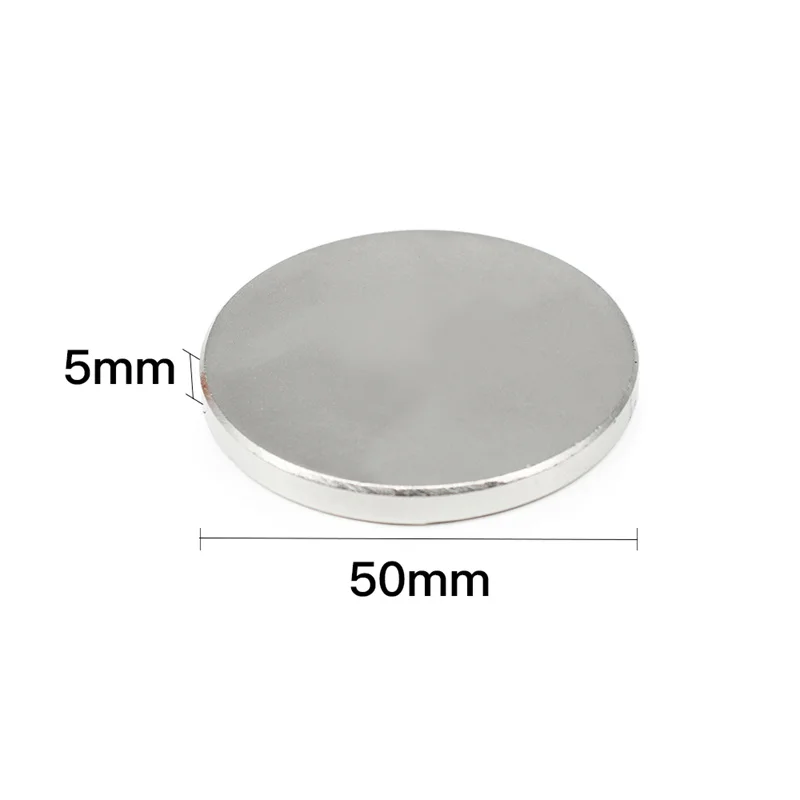 강력한 자석 디스크, 벌크 라운드 네오디뮴 자석, N35 대형 디스크 자석, 50x5mm, 50x5mm, 1  10 개