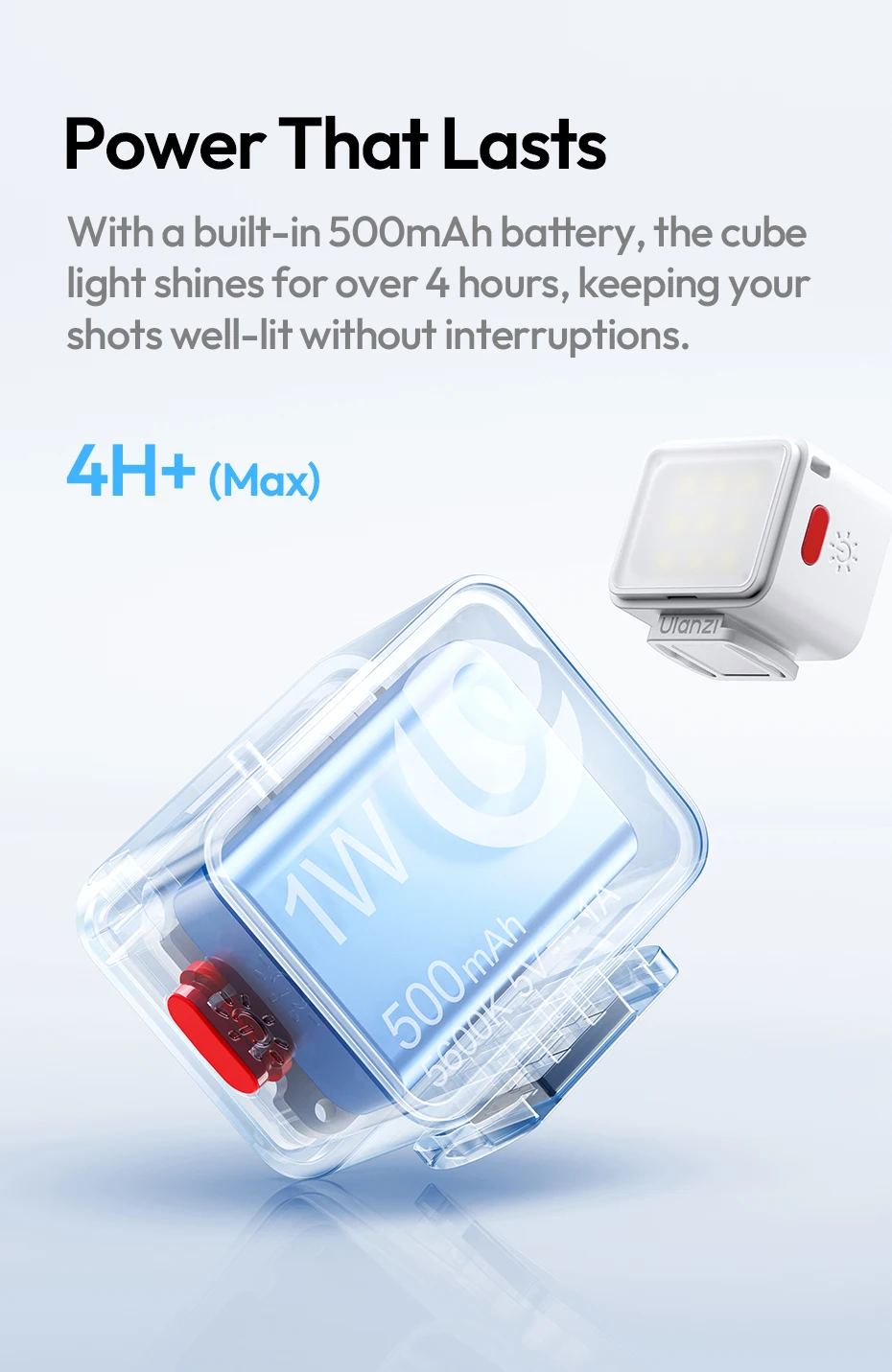 DG01 Mini Cube Light 5600K Video Light for Canon Sony Nikon DSLR Cameras Tripod