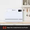Portable Energy Star Countertop Dishwasher 6 Plate Dish Washer White Stainless Steel Interior Easy Setup Quick Kit with 6 Wash 5