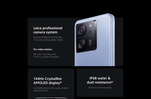 World Premiere] Global Version Xiaomi 13T Pro 5G 50MP Leica Camera 144Hz  AMOLED Display 5000mAh Battery 120W HyperCharge IP68 - AliExpress