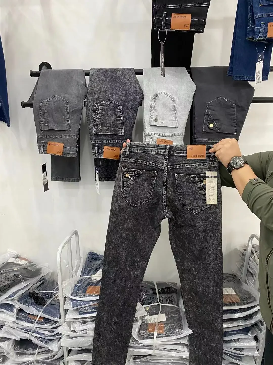 2024 Brand Men Slim Fit Skinny Denim Jeans Designer Elastic Straight Jeans Stretch Trousers Jeans for Men
