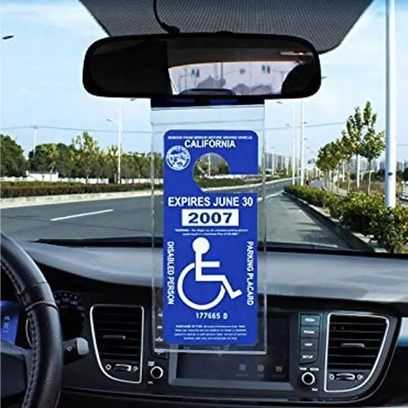 

Handicap Placard Holder For Auto Handicap Parking Permit Holder Storage Organizer Garage Parking Aid Handicap Accessories