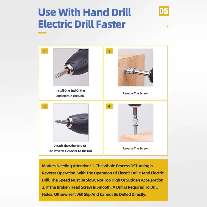 Drill Bit Set Screw Extractor Set Drill Bits Drill Bit Woodworking Tools Woodworking Drill Tool Set Woodworking Drill Bits Bolt Extractor Set 4/5/6Pcs Set Damaged Screw Extractor Center Drill Bit Set Woodworking Tools Broken Bolt Extractor Bolts Screws Remover