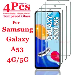 Premium Tempered Glass Screen Protector - Crystal Clear, Anti - Scratch, High Durability - 3 PCS (For Galaxy A53)