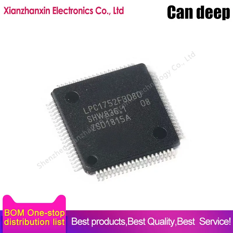 

1~5pcs/lot LPC1752FBD80 LPC1752 LQFP-80 32-bit microcontroller - MCU