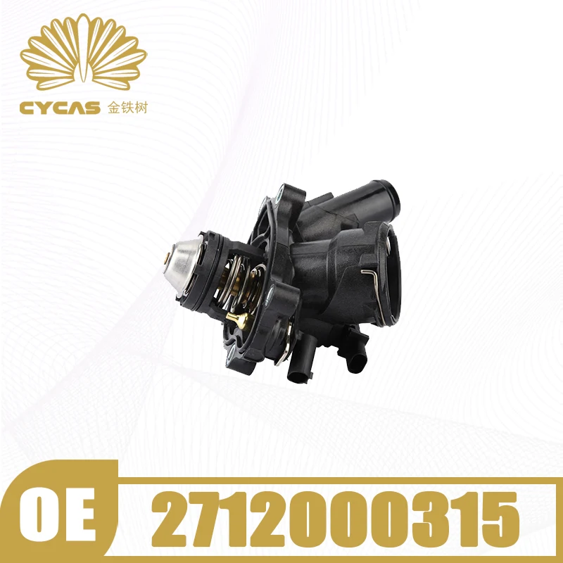 CYCAS Cooling Water Thermostat #2712000315 For Mercedes Benz W204 W212 C250 C180 C200 C260 E200 E260 SLK Replacement Parts