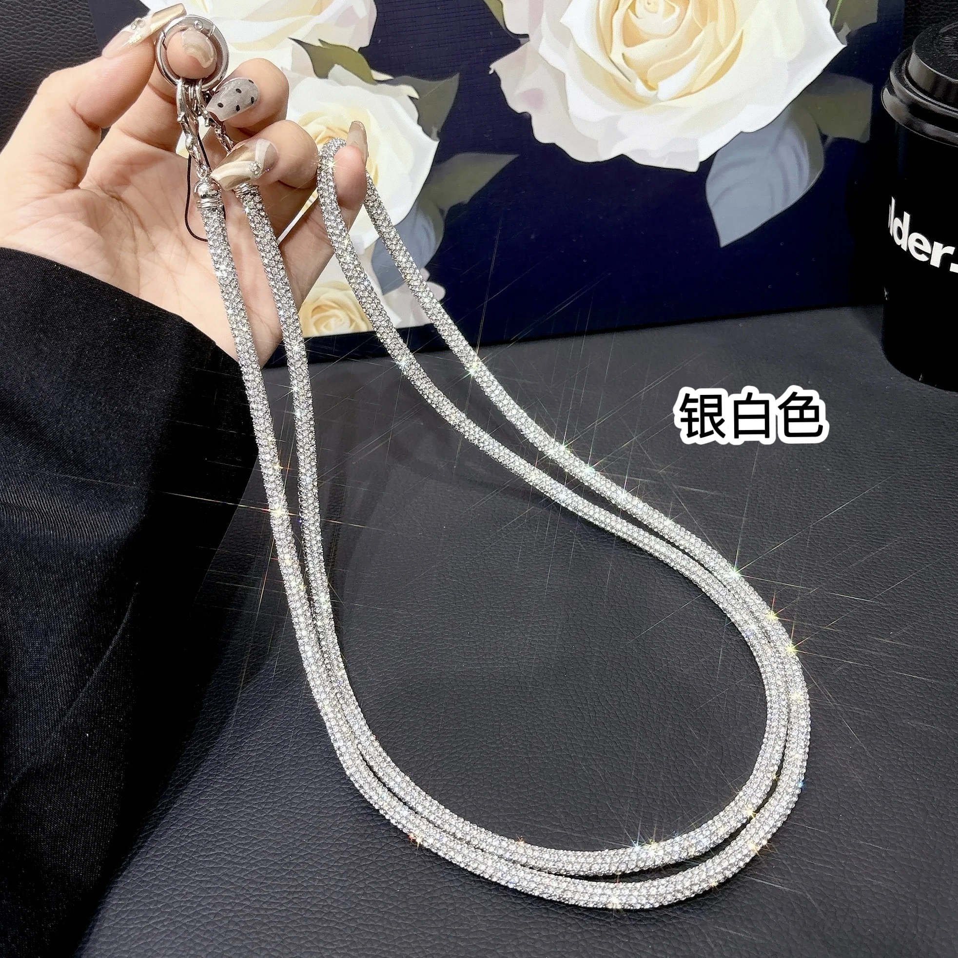 كريستال فاخر الهاتف المحمول الحبل حجر الراين Cross...