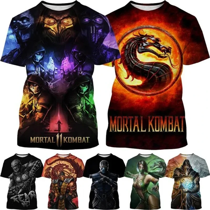 

Mortal Kombat T Shirt For Men Fighting Game Cool Graphics Short Sleeve Men Women T-Shirt Harajuku Fashion Casual Streetwear Tops