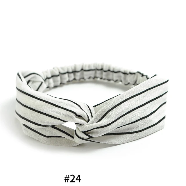 Summer Bohemian Bandanas Elastic Hair Bands Yoga Exercise Cotton Headband Women Headwear Print Vintage Cross Unisex Scrunchies Print Cross24