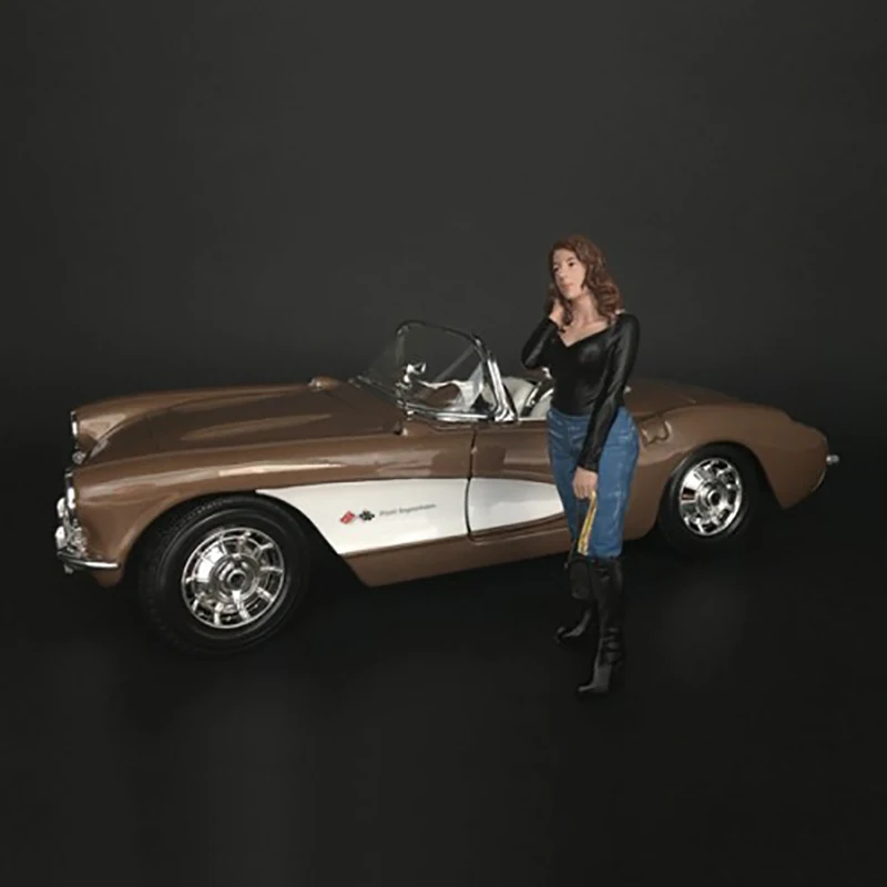 

1/18 Scale Model Car Beautiful Women Girl Action Figure Scene Accessory Car Display Resin Dolls Toys Collection Gifts For Fans