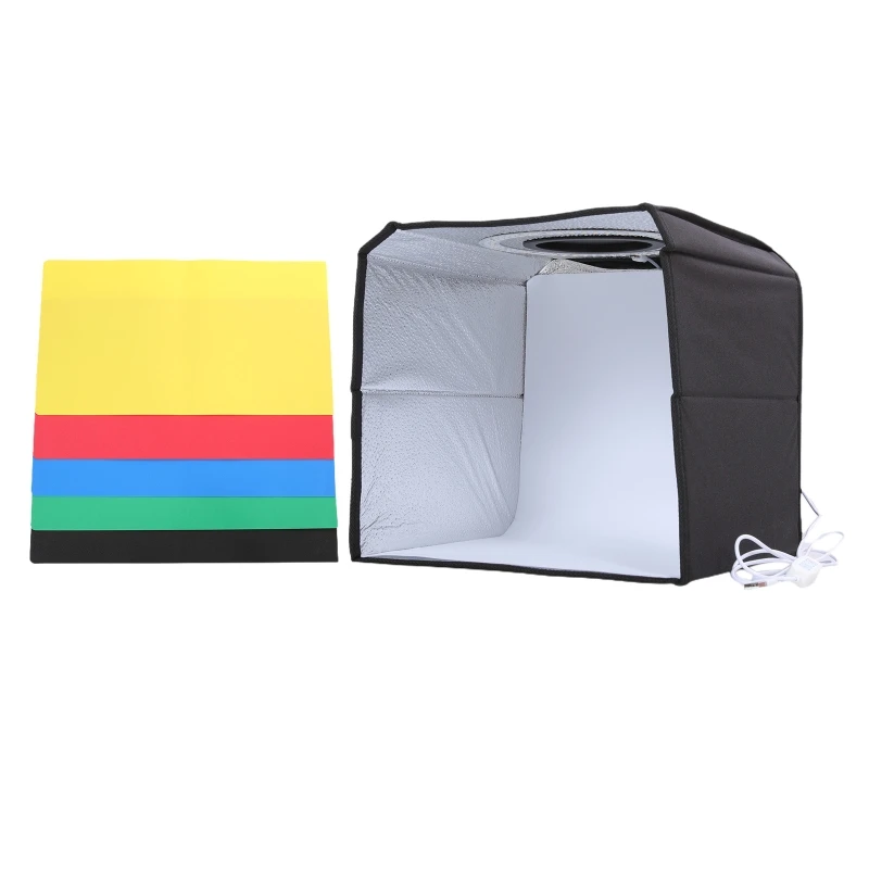 Portable Photo Studio Light Box Professional Dimmable Tent with 112 LED Lights & 6 Backdrops New