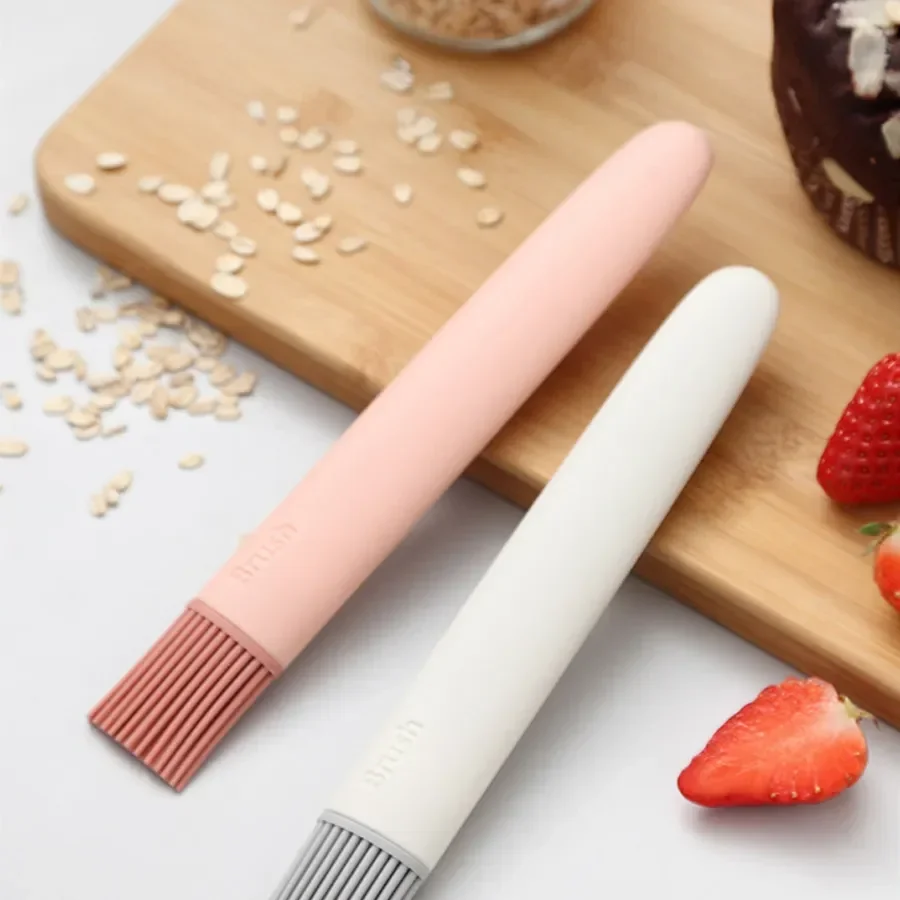 Onlycook 2Pcs Food Grade Silicone Basting Brushes High Temperature Resistance Portable Barbeque BBQ Cooking Baking Oil Tools