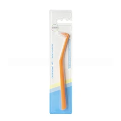 Compact Interdental Brush with Soft Bristles (Orange)
