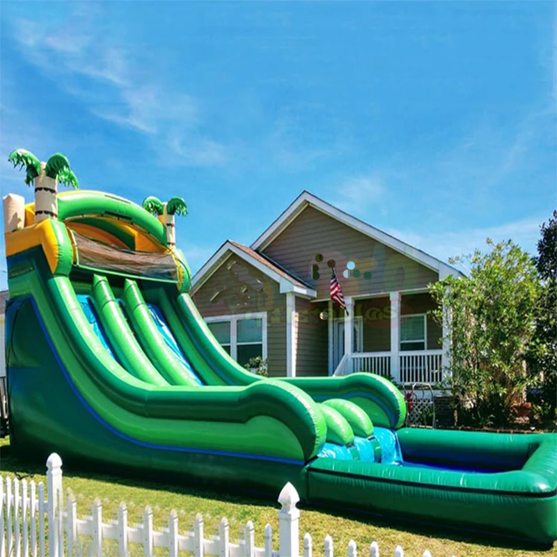 

Commercial jumping bouncer waterslide inflatable water slide with pool playground outdoor