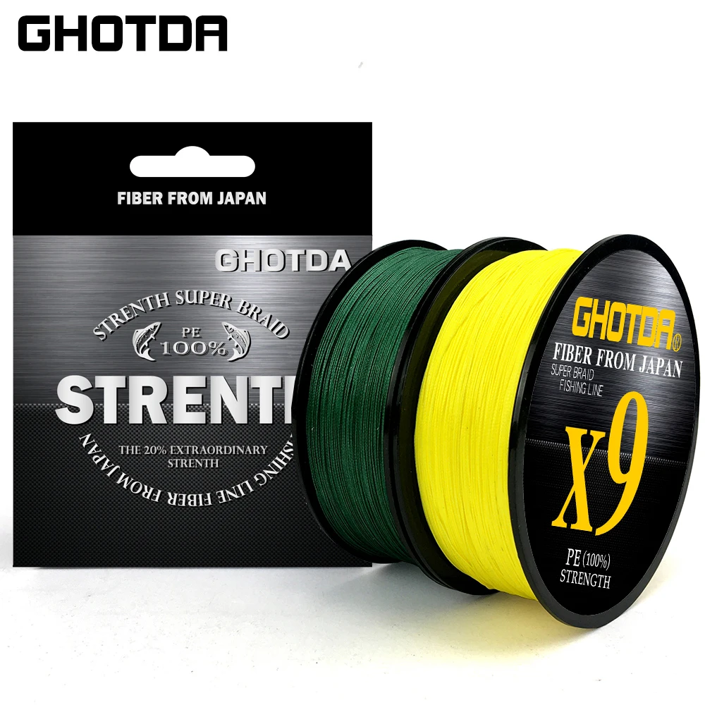 

GHOTDA 9 Strands 12 Strands PE Braided Wire 13.2LB-132LB Saltwater Fishing Pesca Multifilament Fiber Line 100M