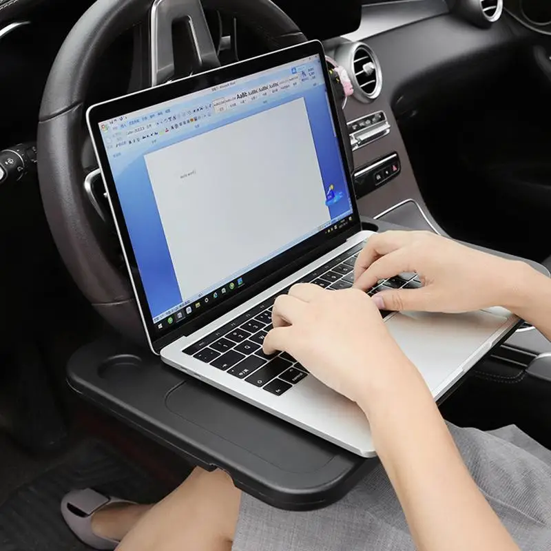 Car Steering Wheel Desk Universal Portable Car Laptop Computer Desk Mount  Stand Eat Work Car Steering Wheel For Car Accessories - AliExpress