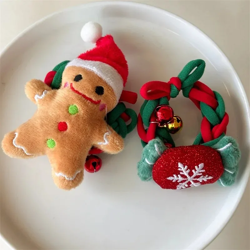 Cute Santa Claus Deer Christmas Tree Women's Braided Headband Exquisite Elegant Holiday Party Matching Girls Headwear