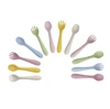 1PCS  Infant Soft Silicone Feeding Tableware For Toddler Kids Cartoon Cutlery Training Fork Spoon Set Baby Accessories 3