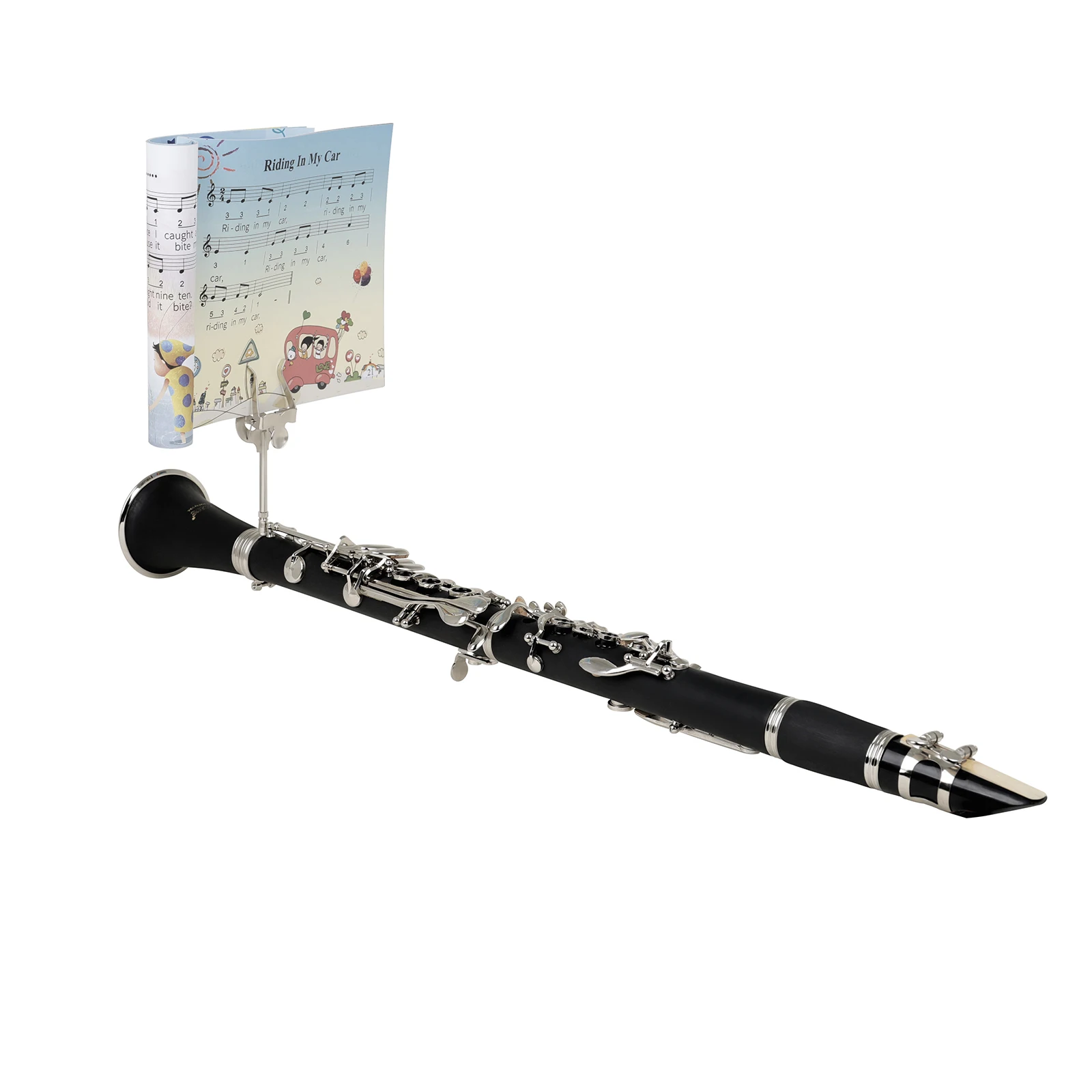 Description Picture 4 of itemMusic Stand Flute Trumpet Clarinet Winds Saxophone Baritone Portable Marching Sheet Music Stands Beginner Practice Accessory