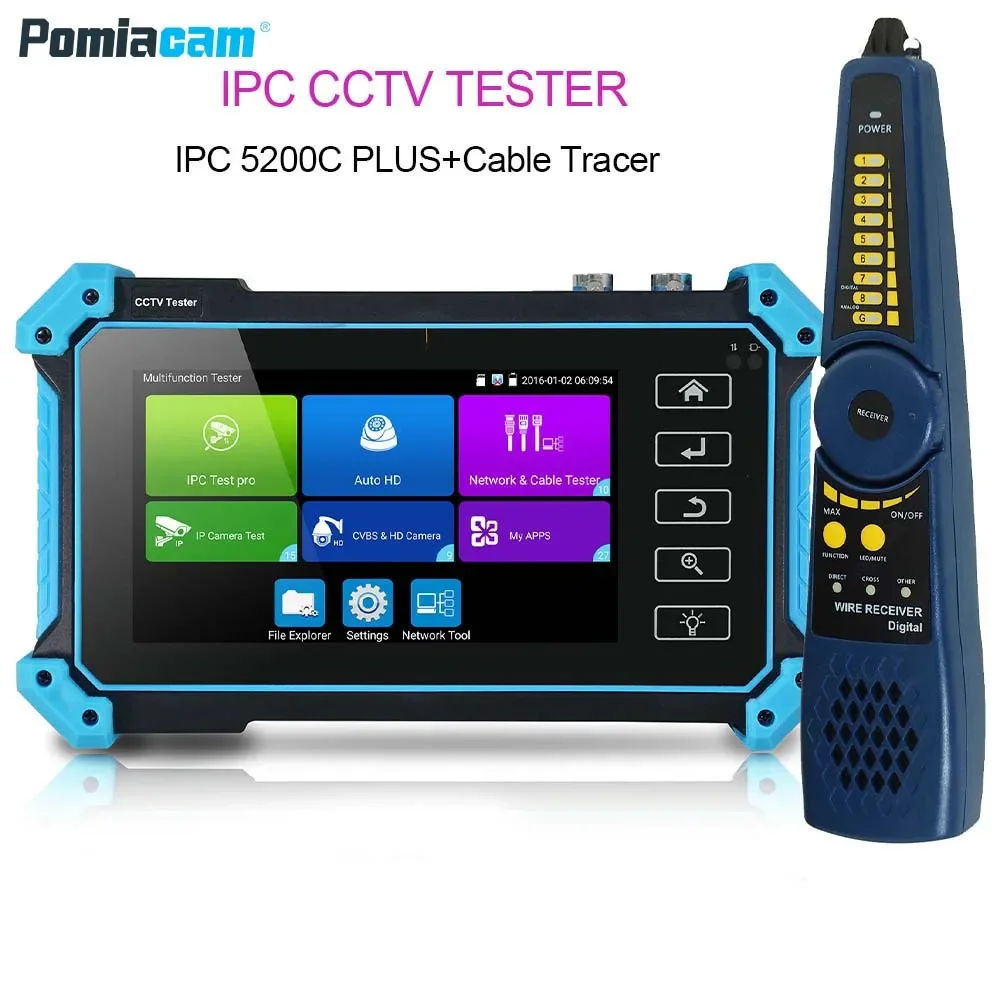 CCTV Tester Monitor, 8MP AHD CVI TVI CVBS IP Test 4K HD Display Video Monitor 5.4inch IPS IPC Tester POE PTZ WiFi RS485 HDMI VGA 7 inch hd cctv tester monitor ahd cvi tvi cvbs sdi ip h 265 4k 8mp hdmi in multimeter tdr optical fiber vfl onvif wifi poe