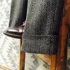 2024 Autumn Winter British Style New Solid Woolen Casual Large Size Suit Pants Men Retro Loose Straight Office Pants  Q23 1
