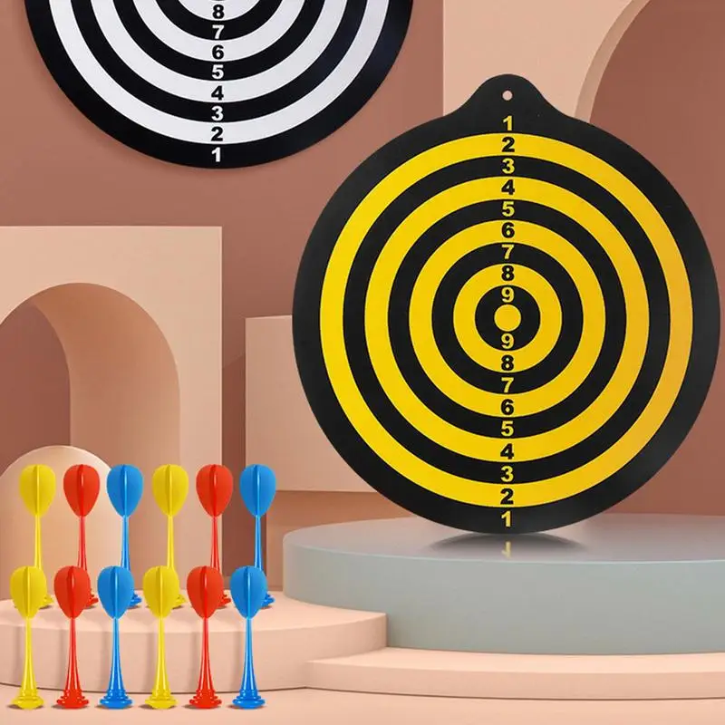 

Dart Board Game Set Strong Magnetic Board With Black And Yellow Spacers For Kids Indoor/Outdoor Sports Fun Party Play Game Toys