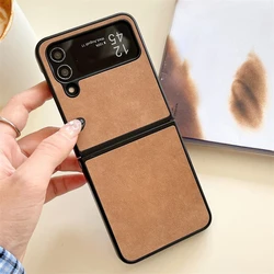 Elegante herfst winter bruine leren patroon telefoonhoes
