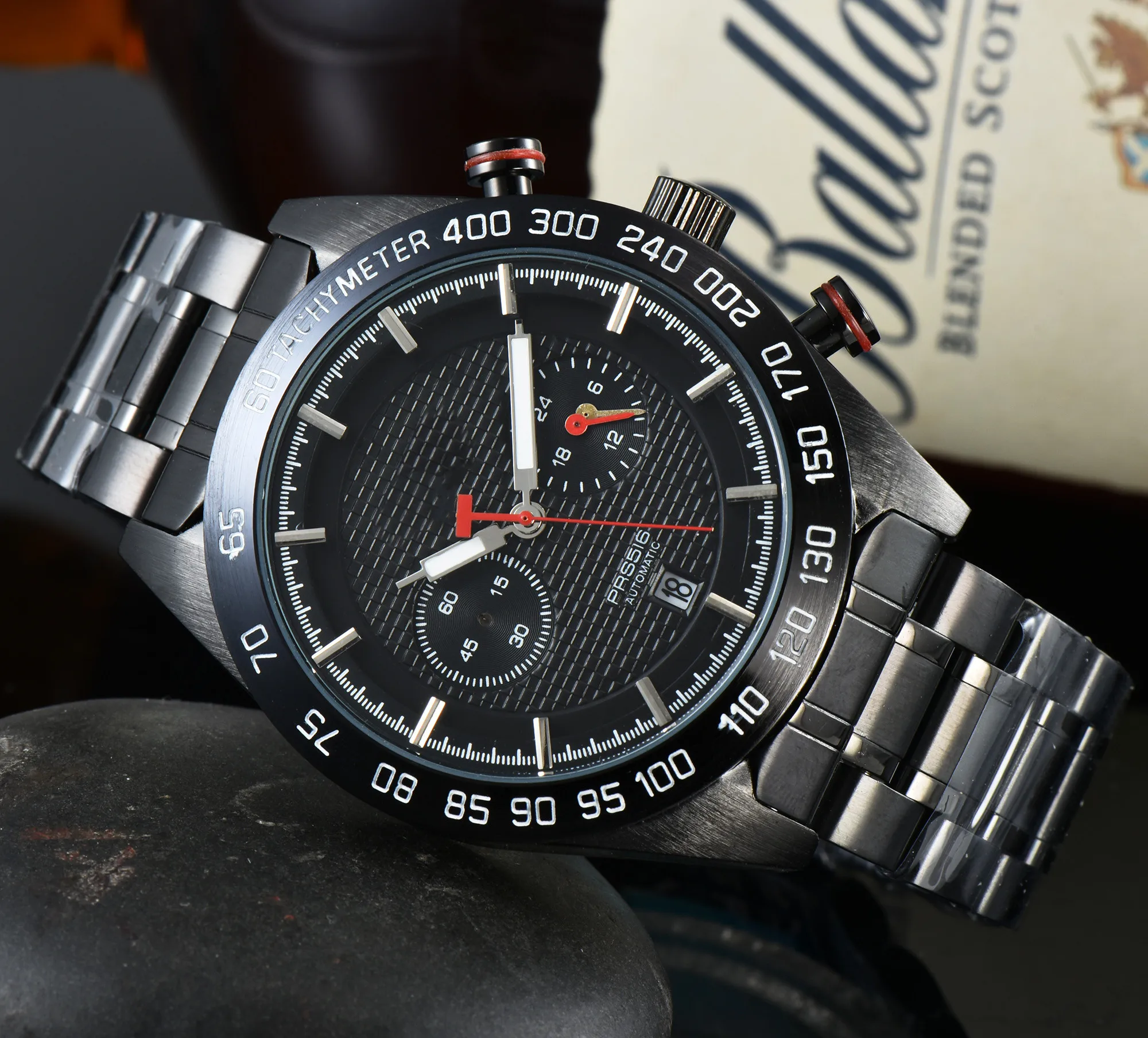 2022 Brand New Style Luxury Sport Quartz Business Watch Stainless Steel Man Calendar Round Wristwatch Date T1853