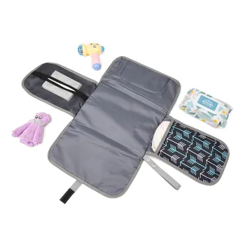 Mommy Bag Portable Baby Diaper Bag One-Handed Diaper Changing Pad Baby Accessories Changing Pad Newborn Stroller Diaper Mat 1